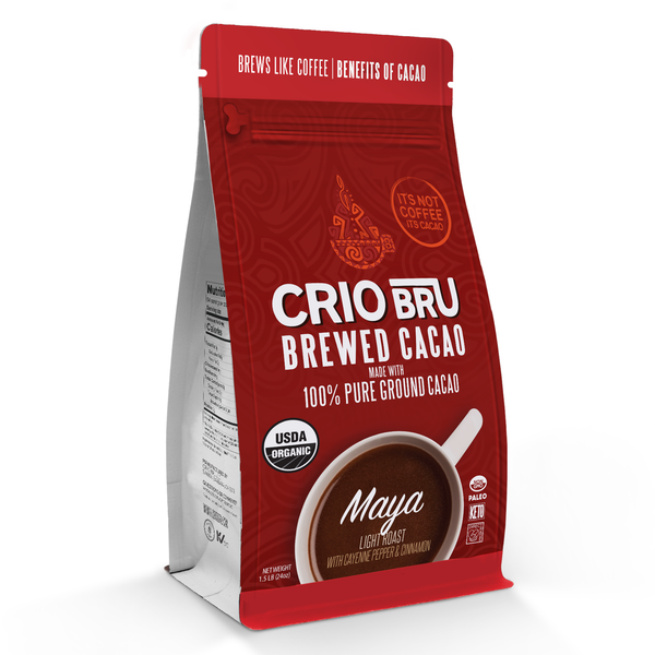 Maya Light Roast Cacao w/ Cayenne Pepper & Cinnamon – Crio Bru