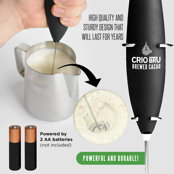 GoldTone Powerful Milk Frother Handheld Foam Maker for Lattes