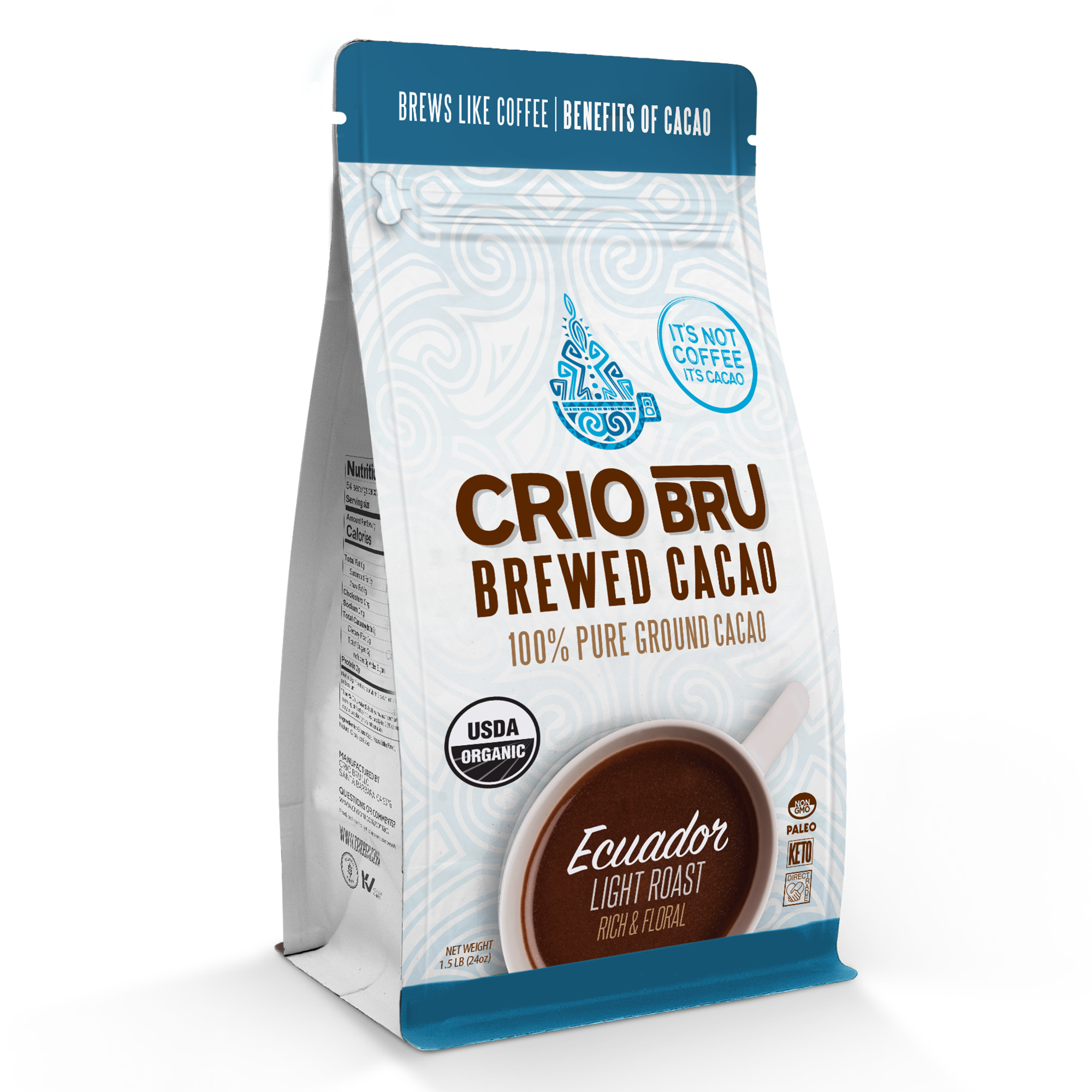 Shop Ecuador Light Roast Brewed Cacao | Crio Bru