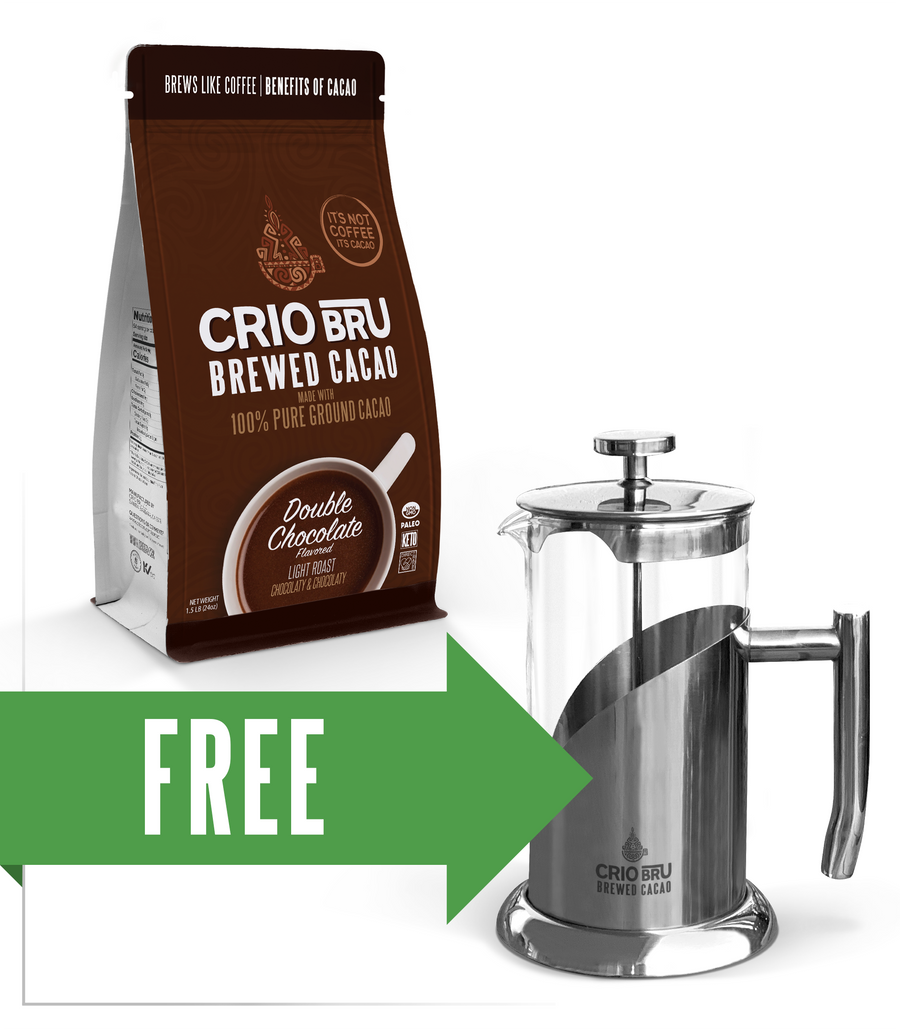 Double Chocolate 24oz Bag + Free Gift: French Press Promotion