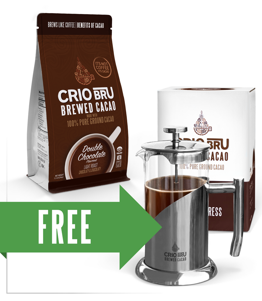 Double Chocolate 24oz Bag + Free Gift: French Press Promotion