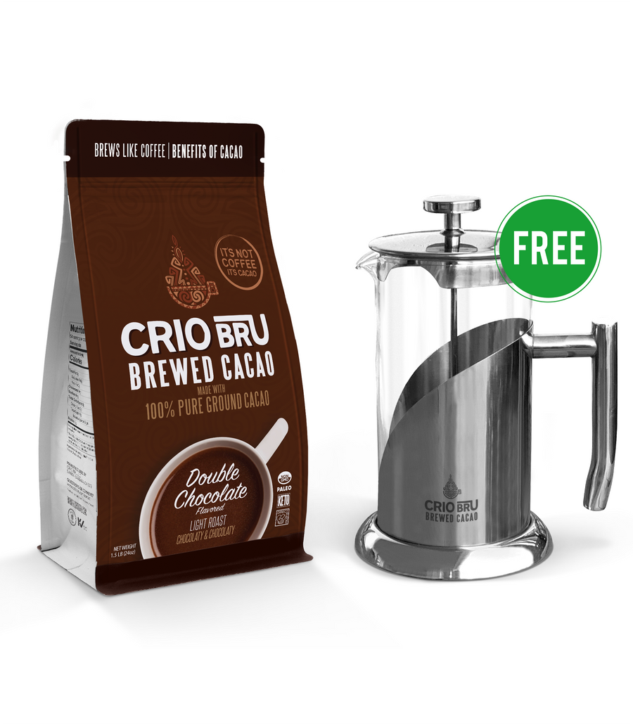 Double Chocolate 24oz Bag + Free Gift: French Press Promotion