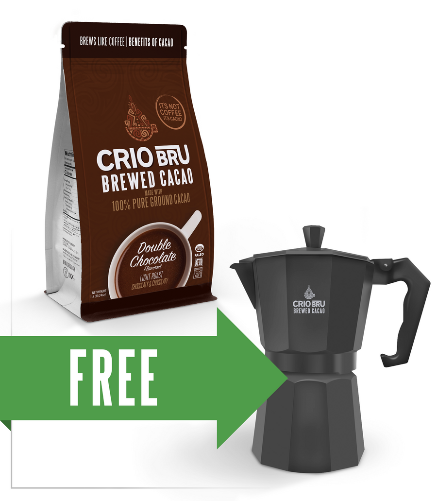 Double Chocolate 24oz Bag + Free Gift: Mini Stovetop Espresso Promotion