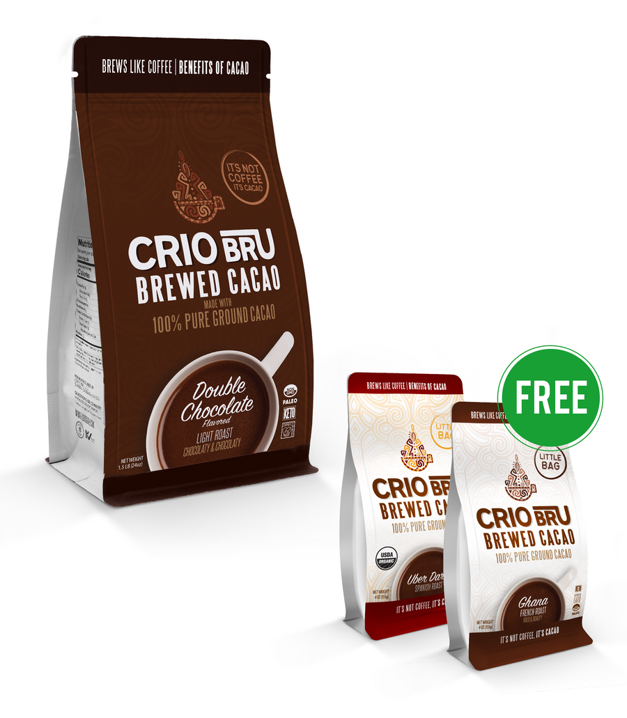 Double Chocolate 24oz Bag + Free Gifts: 2 Bag Bundle 4oz Promotion