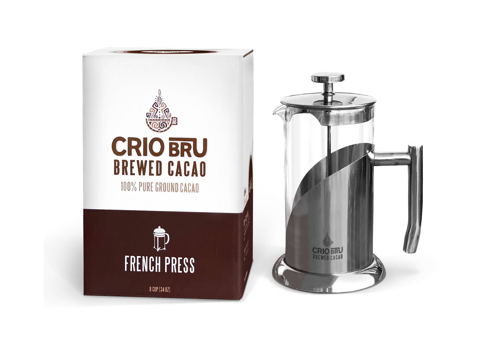 French Press Coffee Maker | 21 Oz | Silver | Bayka